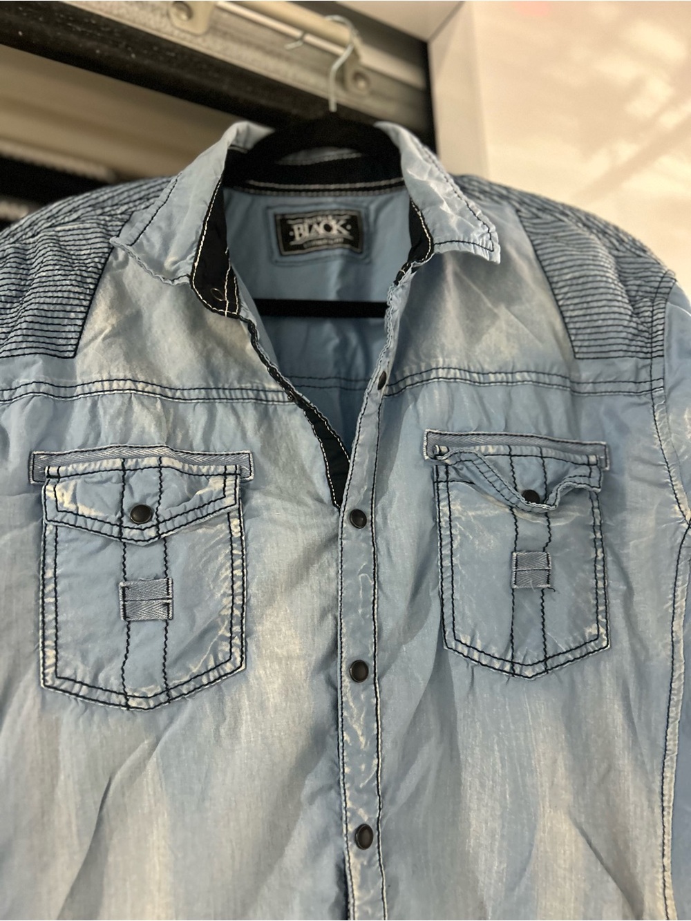 Buckle Black Label Men's Light Blue Washed Button Down